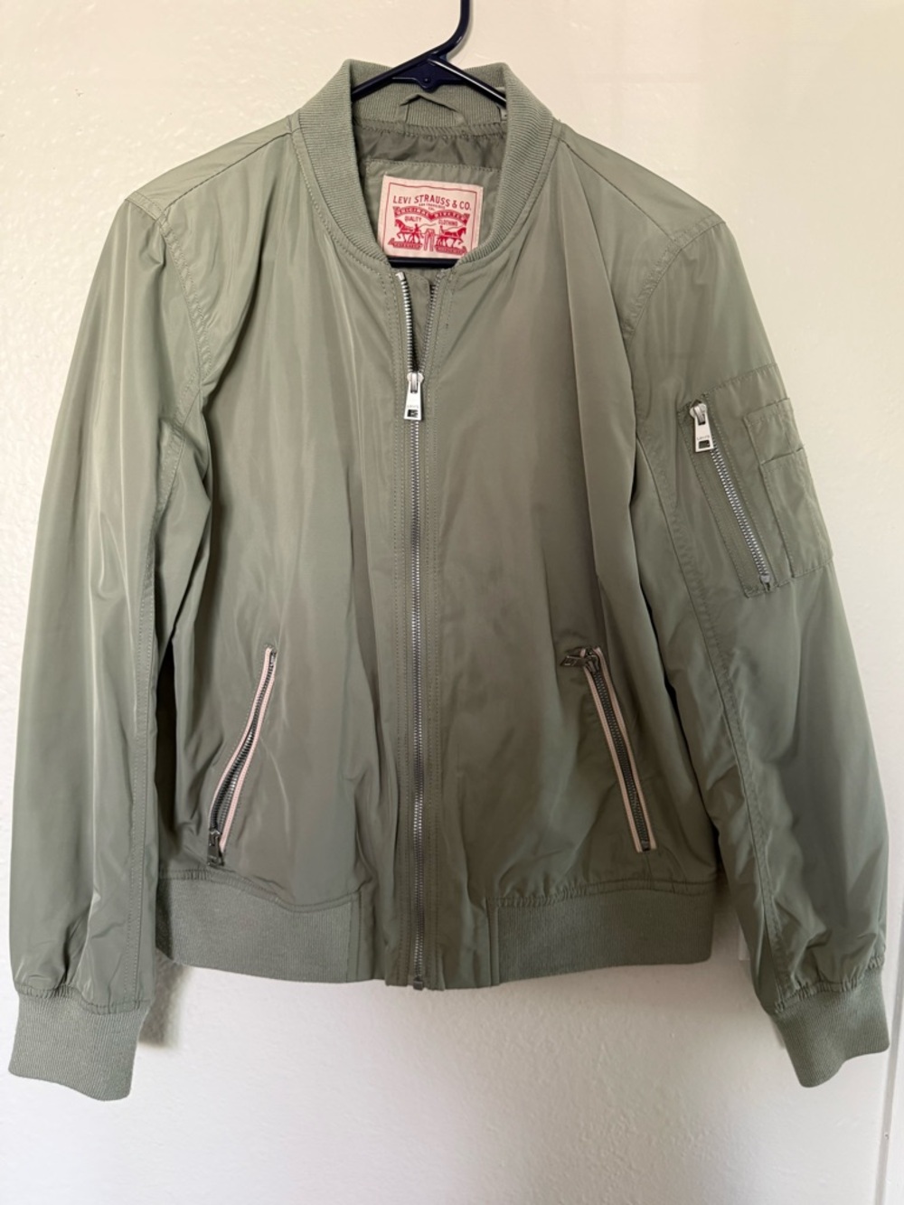 Levi's Sage Green Lightweight Bomber Jacket